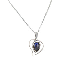 Elegant heart-like pendant hugging a range of beautiful stones - Necklaces & Pendants - British D'sire