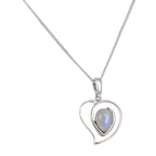 Elegant heart-like pendant hugging a range of beautiful stones - Necklaces & Pendants - British D'sire