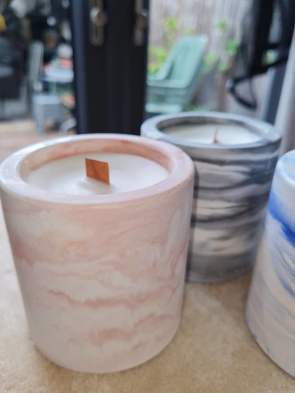 Emily Scents Hand Poured Scented Candles In Jesmonite Containers - Candles & Lanterns - British D'sire