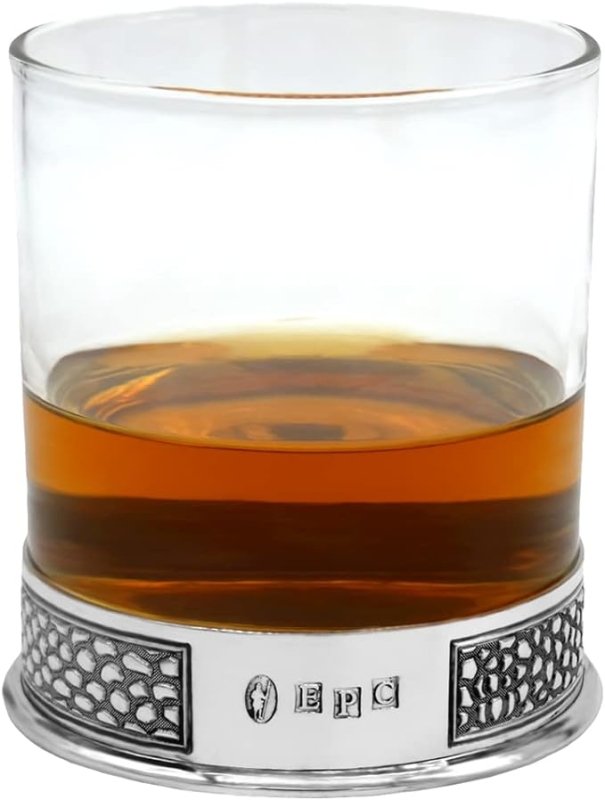 English Pewter Company Manhattan Whisky Tumbler Glass with Pewter Base [DEC014] - British D'sire