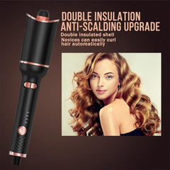 EU Plug Electric Long Hair Curler Temperature Adjustable Curling Iron with Indicator Portable DIY Hairdressing Waver Styler - Hair Care & Styling - British D'sire