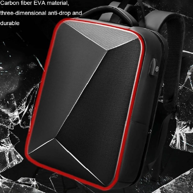 EVA Hard Shell Expandable Laptop Backpack with USB Port Multifunctional Business Travel Backpack(Black) - Laptop Backpack - British D'sire