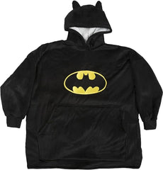 Fabric Flavours Batman Adult Blanket Hoodie Winter Warm Oversized Comfortable Fashion Casual Soft Comfy Loose Sweater Top Sweatshirt Hoodies Jacket Hooded for Men Black - British D'sire