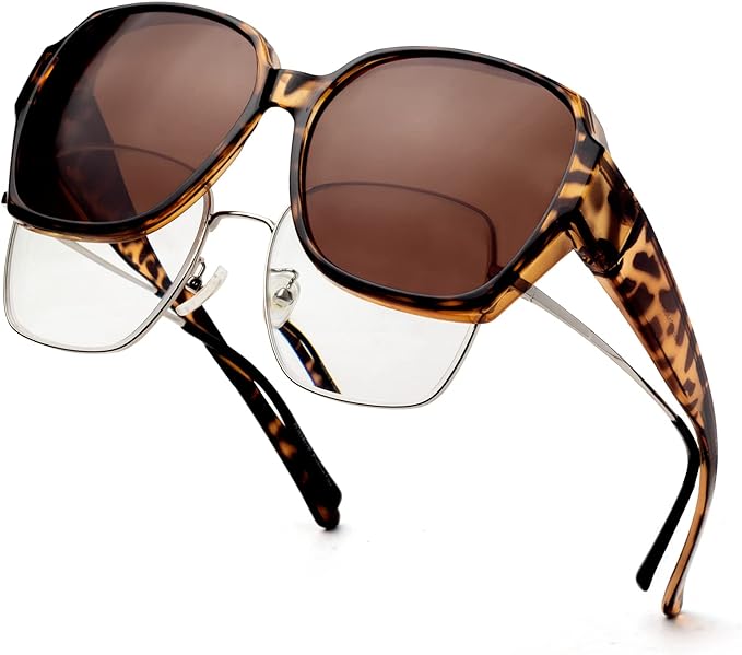 Face Shadow Over Glasses Sunglasses for Women Polarized UV Protection, Fit Over Glasses Sunglasses Lightweight - British D'sire
