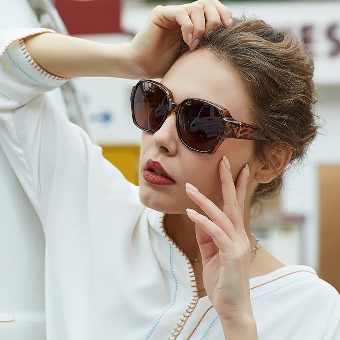 Face Shadow Over Glasses Sunglasses for Women Polarized UV Protection, Fit Over Glasses Sunglasses Lightweight - British D'sire