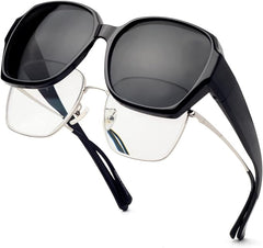 Face Shadow Over Glasses Sunglasses for Women Polarized UV Protection, Fit Over Glasses Sunglasses Lightweight - British D'sire