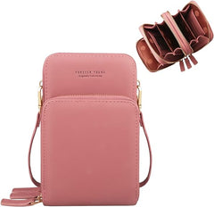 Fangoo Small Crossbody Phone Bag for Women | Ladies Cellphone Crossbody Purse Wallet Handbag | Lightweight PU Leather Multi Compartment Phone Shoulder Bag with Card Slots - Women's Printed Tote Bags - British D'sire