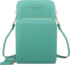 Fangoo Small Crossbody Phone Bag for Women | Ladies Cellphone Crossbody Purse Wallet Handbag | Lightweight PU Leather Multi Compartment Phone Shoulder Bag with Card Slots - Women's Printed Tote Bags - British D'sire