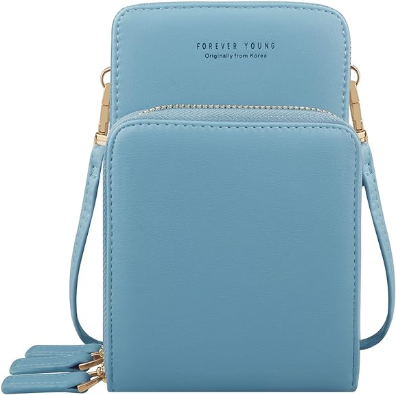 Fangoo Small Crossbody Phone Bag for Women | Ladies Cellphone Crossbody Purse Wallet Handbag | Lightweight PU Leather Multi Compartment Phone Shoulder Bag with Card Slots - Women's Printed Tote Bags - British D'sire