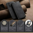 For Samsung Galaxy S23 FE CaseMe 013 Multifunctional Horizontal Flip Leather Phone Case(Black) - Mobile phone case - British D'sire