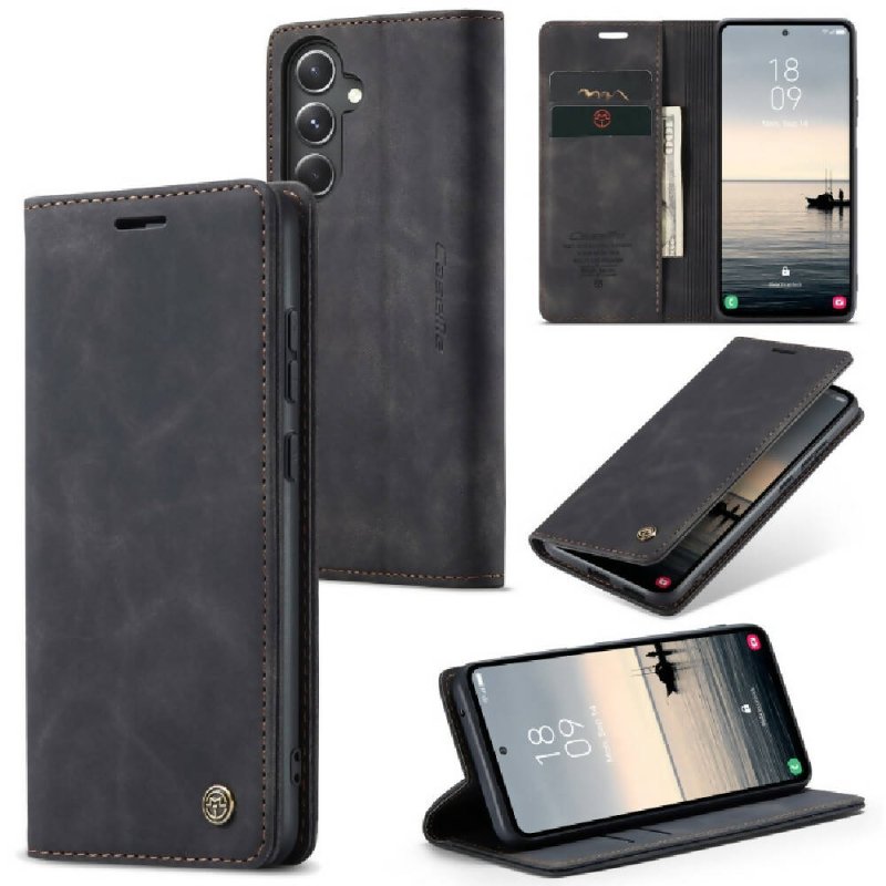 For Samsung Galaxy S23 FE CaseMe 013 Multifunctional Horizontal Flip Leather Phone Case(Black) - Mobile phone case - British D'sire