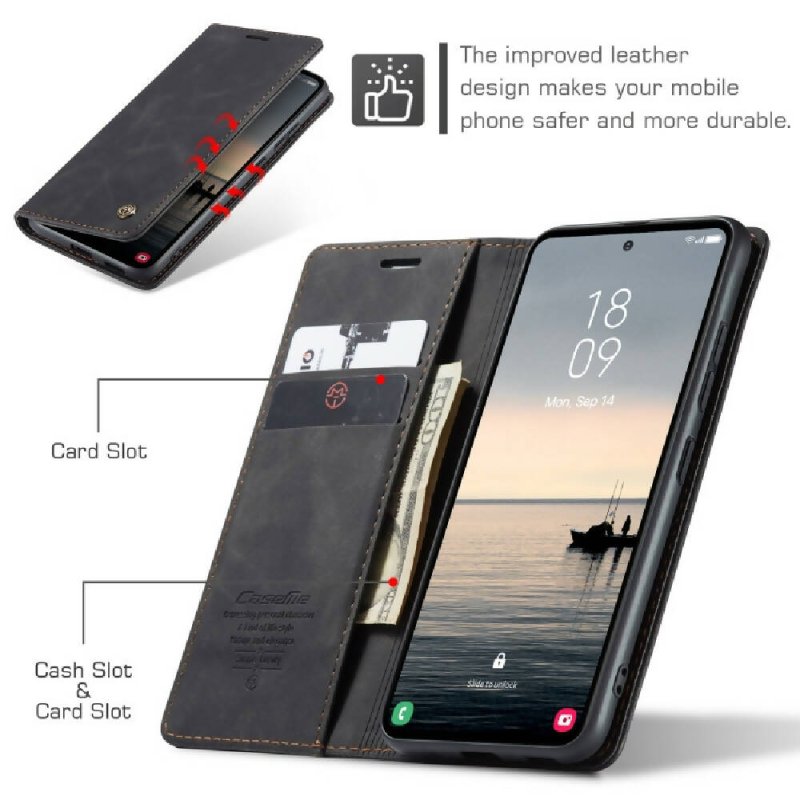 For Samsung Galaxy S23 FE CaseMe 013 Multifunctional Horizontal Flip Leather Phone Case(Black) - Mobile phone case - British D'sire