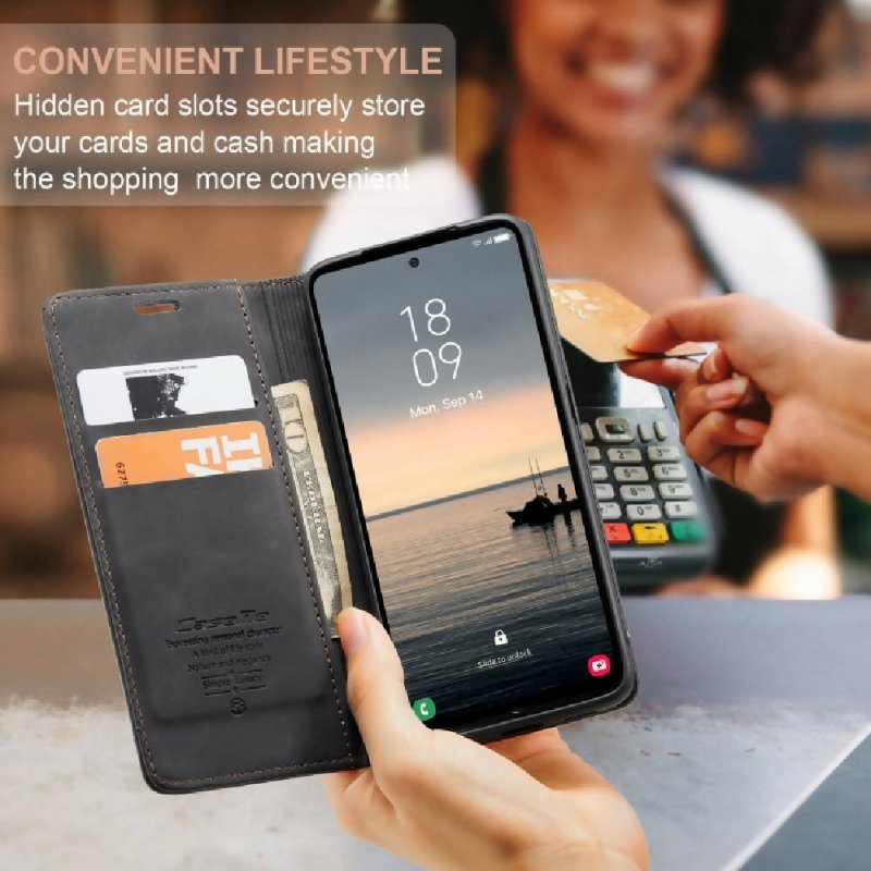 For Samsung Galaxy S23 FE CaseMe 013 Multifunctional Horizontal Flip Leather Phone Case(Black) - Mobile phone case - British D'sire