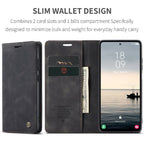 For Samsung Galaxy S23 FE CaseMe 013 Multifunctional Horizontal Flip Leather Phone Case(Black) - Mobile phone case - British D'sire
