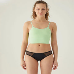Form & Grace Mid Rise Full Brief With Mesh Contrast Details - Bra & Panties - British D'sire