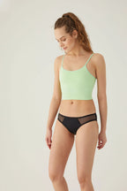 Form & Grace Mid Rise Full Brief With Mesh Contrast Details - Bra & Panties - British D'sire