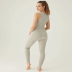 Form & Grace Ribbed Seamless Sports Top With Panel Details Dove Grey - Womens Tees & Blouses - British D'sire