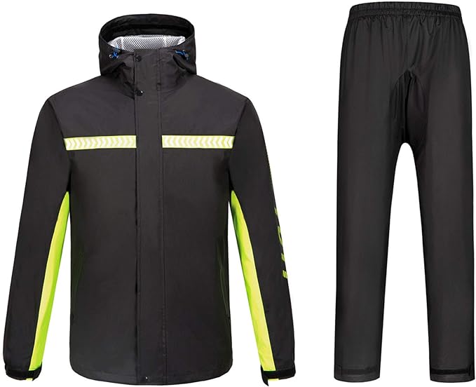 Freiesoldaten Men's Outdoor Waterproof Raincoat Motorcycle Cycling Rain Suits with Hood - British D'sire