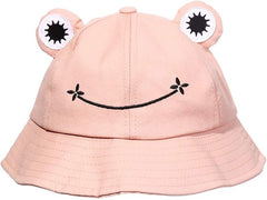 Frog Bucket Hat for Men & Women,Cotton Vacation Fishing Cap Sun Hat Cartoon Cap - Womens Headwear - British D'sire