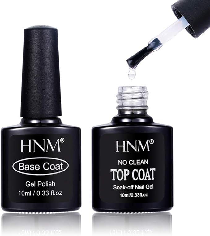 HNM Gel Nail Starter Kit – 6 Gel Nail Colours, Base & Gloss Finish Coat, 24W UV LED Curing Tool, Soak Off Remover Wrap, Manicure Tools Gift Set Secondary image