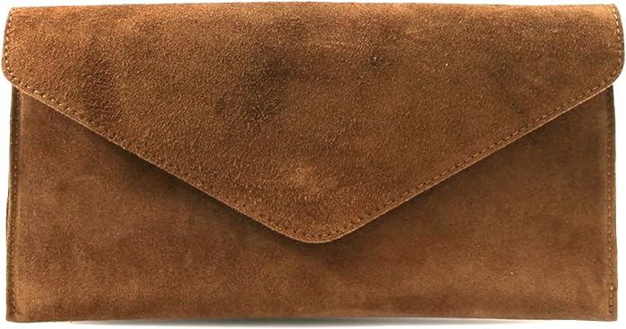 Genuine Italian Suede Leather Envelope Clutch Bags Party Wedding Purse Handbag Cross Body Bag CW01 - British D'sire