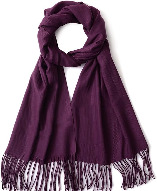GERIINEER Winter Long Wool Soft Warm Tassel Scarves for Women | Unisex Scarfs Shawls and Wraps - Women's Scarves - British D'sire