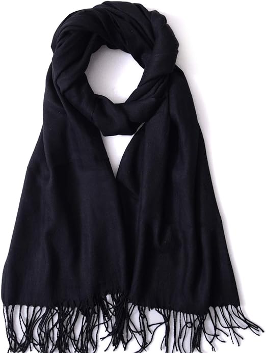 GERIINEER Winter Long Wool Soft Warm Tassel Scarves for Women | Unisex Scarfs Shawls and Wraps - Women's Scarves - British D'sire