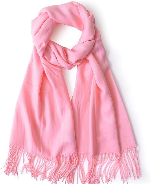 GERIINEER Winter Long Wool Soft Warm Tassel Scarves for Women | Unisex Scarfs Shawls and Wraps Secondary image