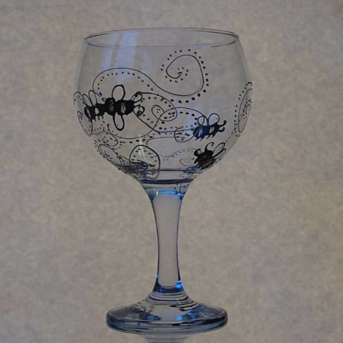 GIN glass 'Bees' - Glasswares & Drinkwares - British D'sire