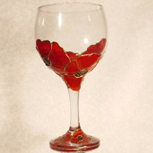 Gin glass 'poppies'