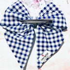 Gingham Clip Hair Bows - Kids Headwear - British D'sire