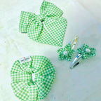Gingham Hair Accessories- 4 Pack - Kids Headwear - British D'sire