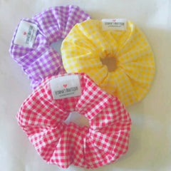 Gingham Scrunchie - 2 Pack - Kids Headwear - British D'sire