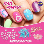 Girls Nail Polish Kit for Kids Ages 8-12, FunKidz Nail Polish Pens Combo Kit Peelable Nail Art Set with 3D Nail Decoration Accessories - British D'sire