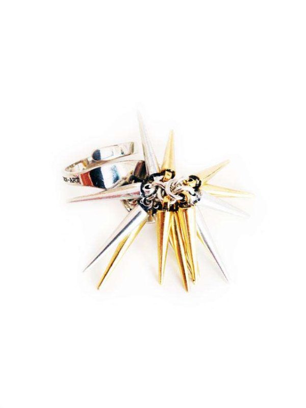 Gold and Silver Spike Ring. - rings, anelli - British D'sire