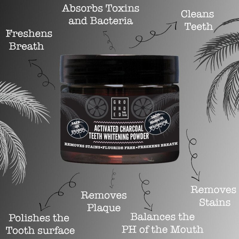 Grounded Beauty Charcoal Teeth Whitening Powder - Dental Care - British D'sire