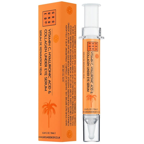Grounded Beauty Collagen, Vitamin C, Biotin, Caffeine And Ha Under Eye Serum