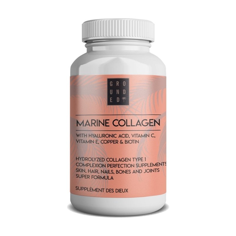 Grounded Beauty Marine Collage & Hyaluronic Acid Immune Support And Complexion - Vitamins & Supplements - British D'sire