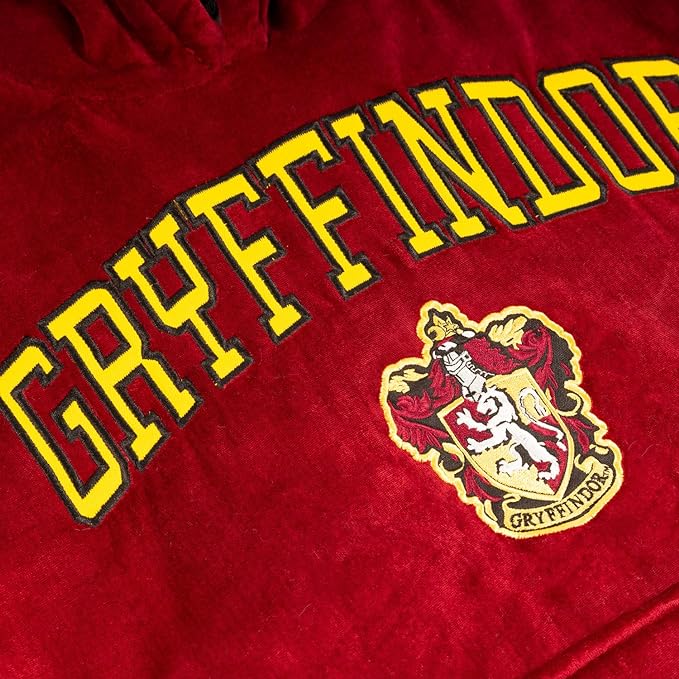 Harry Potter Gryffindor Oversized Adult Blanket Hoodie Comfortable Soft Winter Warm Plush Hooded Fashion Casual Wearable Blanket Comfy Loose Sweater Top Sweatshirt for Men and Women - British D'sire