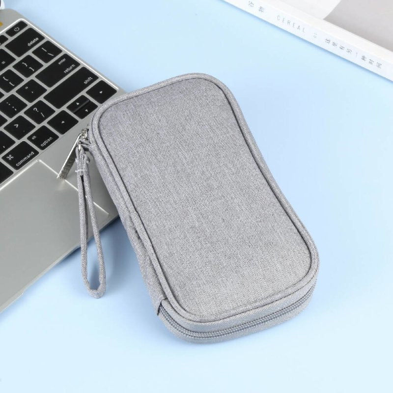 HAWEEL Electronic Organizer Storage Bag for Cellphones, Power Bank, Cables, Mouse, Earphones Grey - Organizer Storage Bag for Cellphones - British D'sire