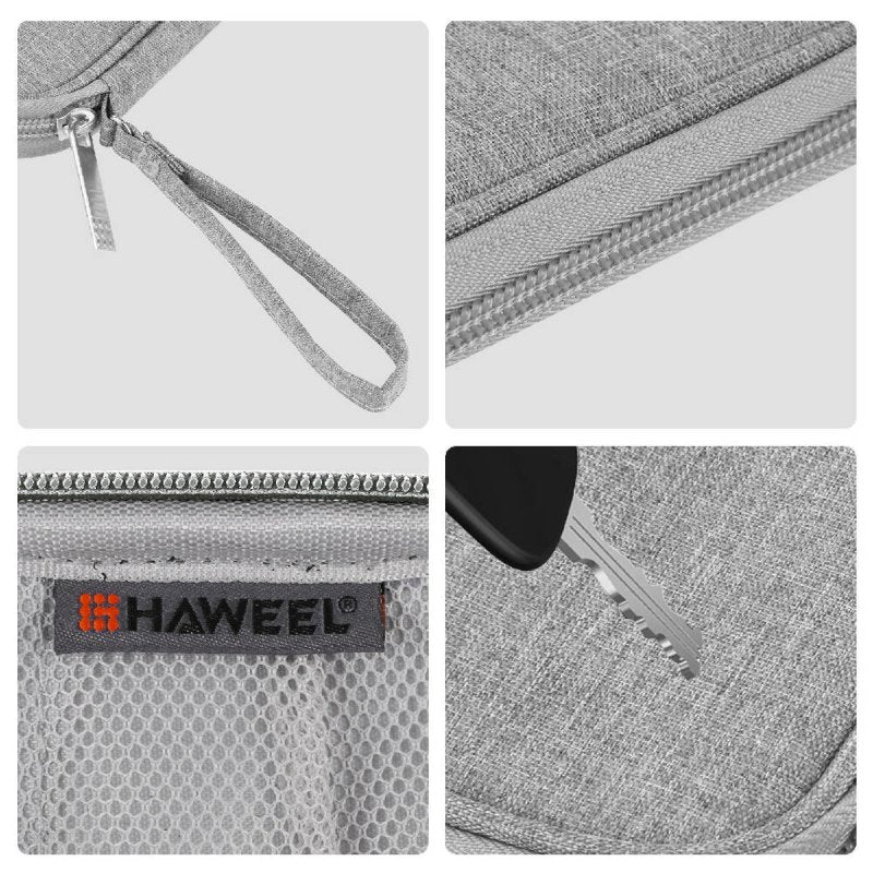HAWEEL Electronic Organizer Storage Bag for Cellphones, Power Bank, Cables, Mouse, Earphones Grey - Organizer Storage Bag for Cellphones - British D'sire
