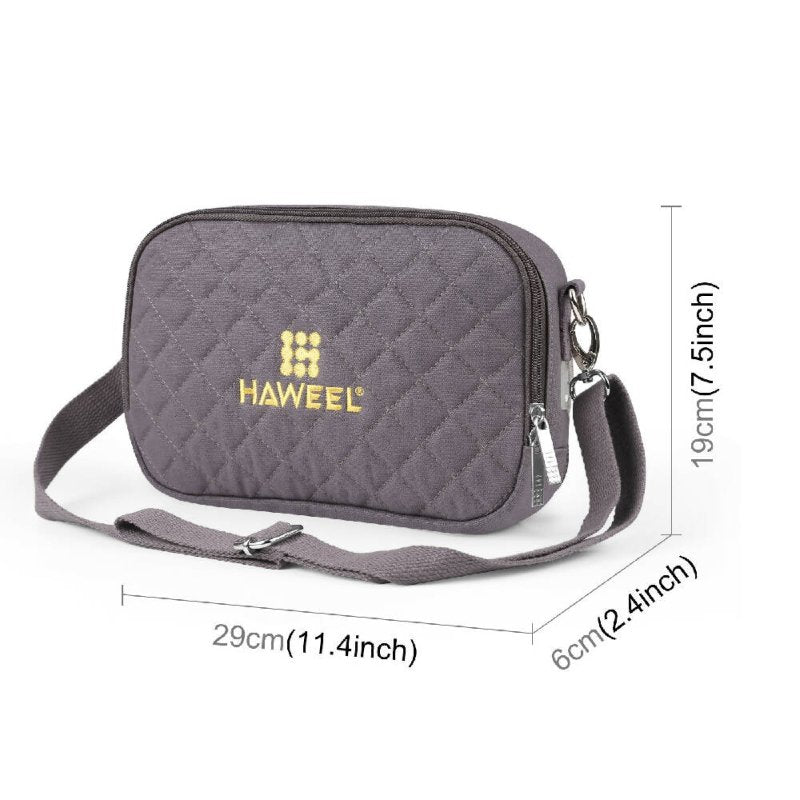HAWEEL Messenger Shoulder Small Bag Digital Tablet Phone Warmer Storage Bag with Hand Warmer(Grey) Secondary image