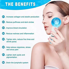 Ice Globes Cold Facial Ice Roller Massage Tool for Skincare, Puffiness Treatment, Cooling Cryo for Face & Eyes - Skin Care Kits & Combos - British D'sire