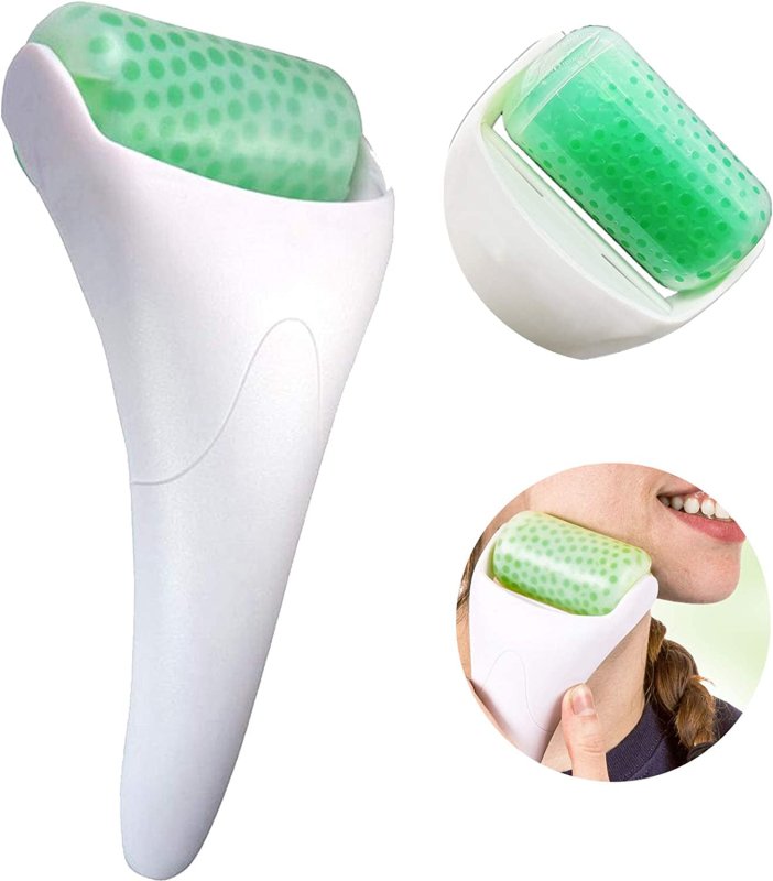 Ice Roller for Face Eyes, Massager Tool Reduce Puffiness, Wrinkles, Migraine, Pain Relief and Minor Injury (Big Ice Roller) - Skin Care Kits & Combos - British D'sire