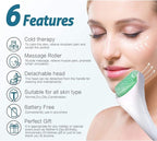 Ice Roller for Face Eyes, Massager Tool Reduce Puffiness, Wrinkles, Migraine, Pain Relief and Minor Injury (Big Ice Roller) - Skin Care Kits & Combos - British D'sire