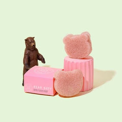 iLM Bear Buff- Cherry Blossom Infused Konjac Sponge - Skin Care Kits & Combos - British D'sire