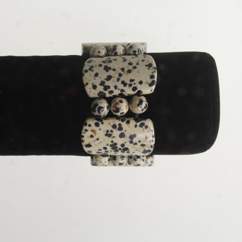 Infinity Dalmatian Jasper Bracelet - Bracelets & Bangles - British D'sire