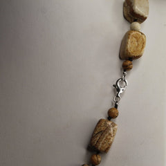 Infinity Picture Jasper 20-21 inches Necklace - Necklaces & Pendants - British D'sire