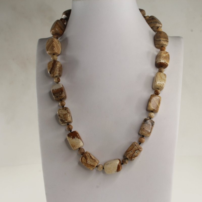 Infinity Picture Jasper 20-21 inches Necklace - Necklaces & Pendants - British D'sire Main image