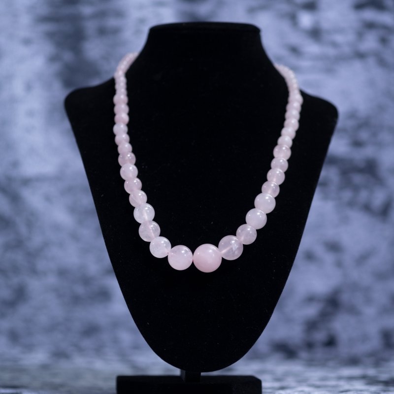 Infinity Rose Quartz 18+2 Inches Necklace - Necklaces & Pendants - British D'sire